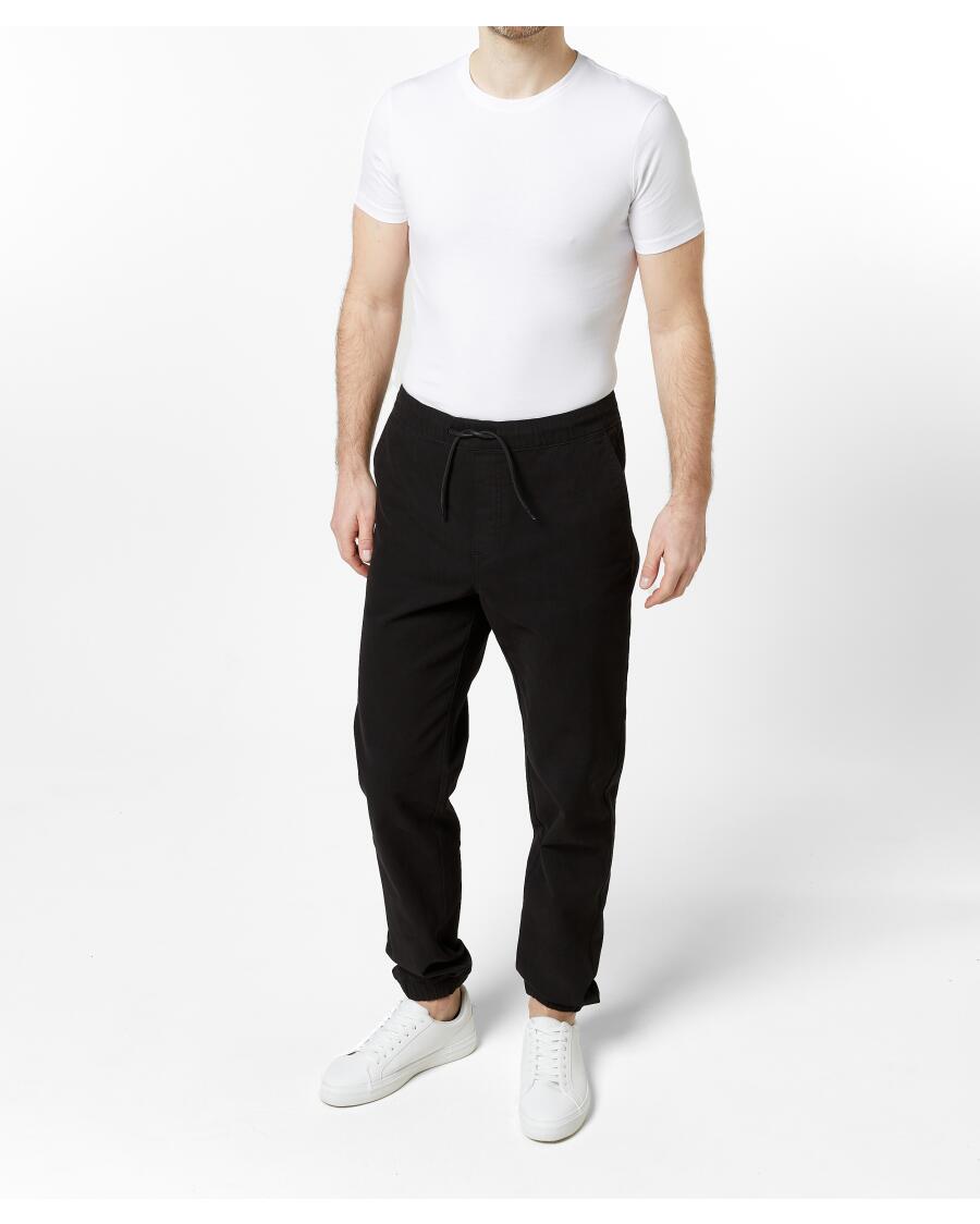 Twillhose mit Tunnelzug schwarz
