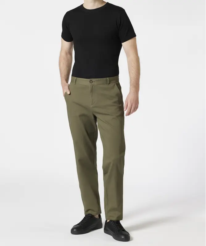 Jednokolorowe spodnie typu chinos