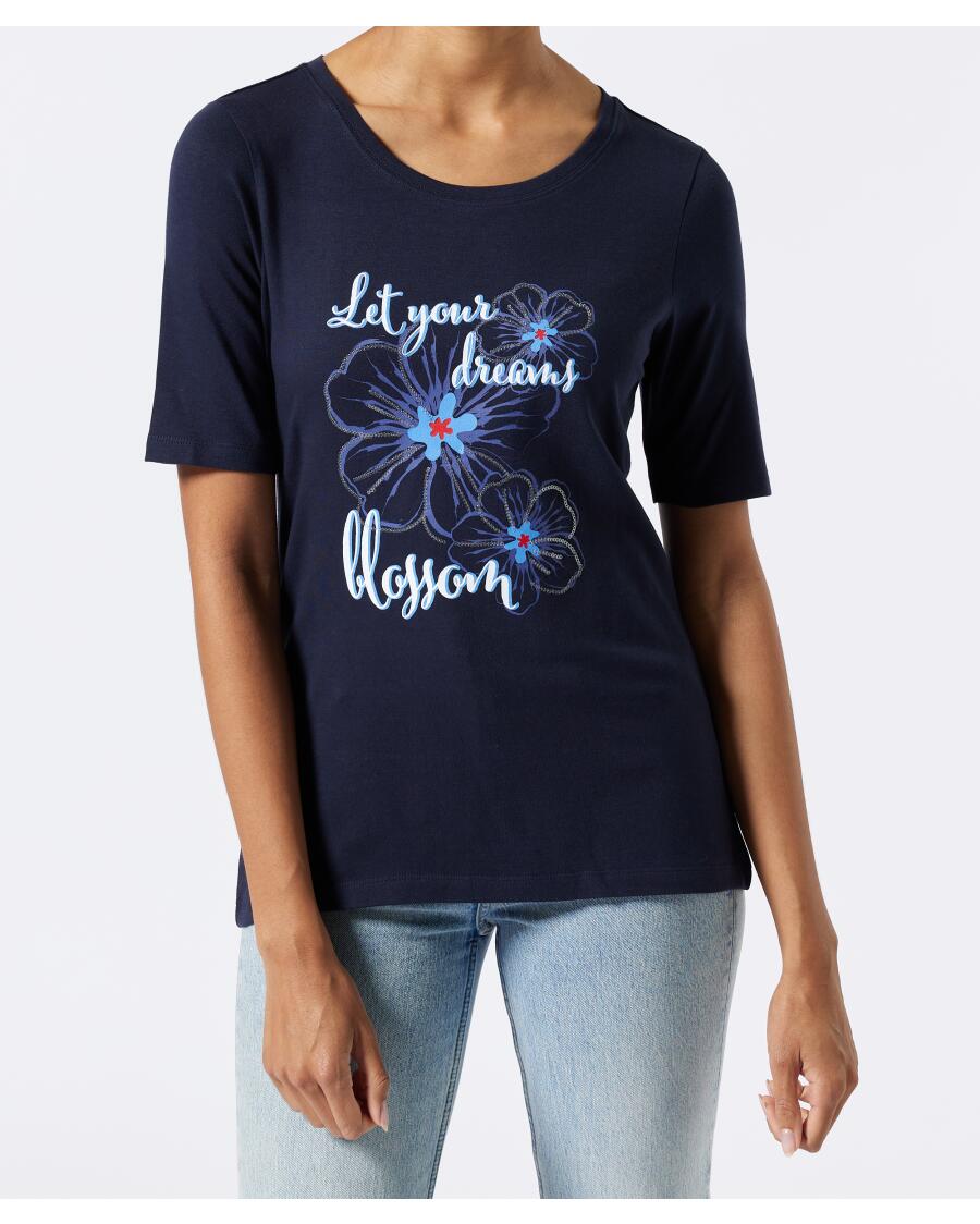 T-Shirt z cekinami Janina, zawartość stretchu