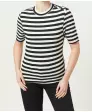 T-Shirt mit goldenen Zierknöpfen