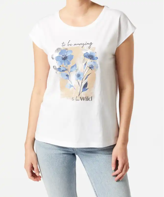 T-Shirt mit Blumenprint