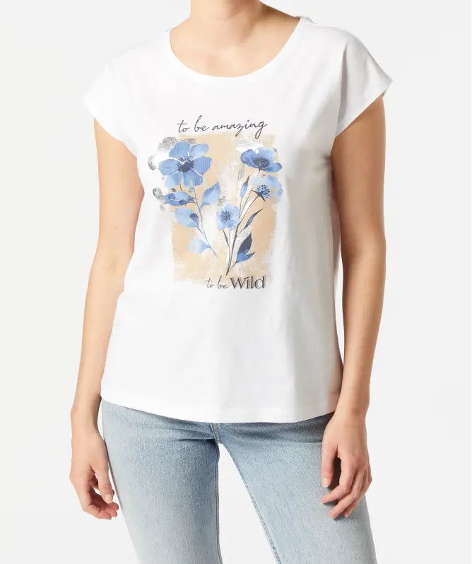 T-Shirt mit Blumenprint