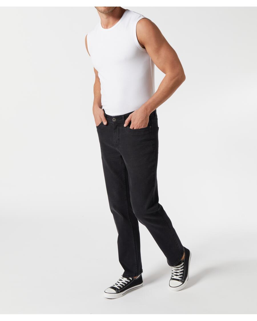Basic jeans lengte maat 32 denim zwart