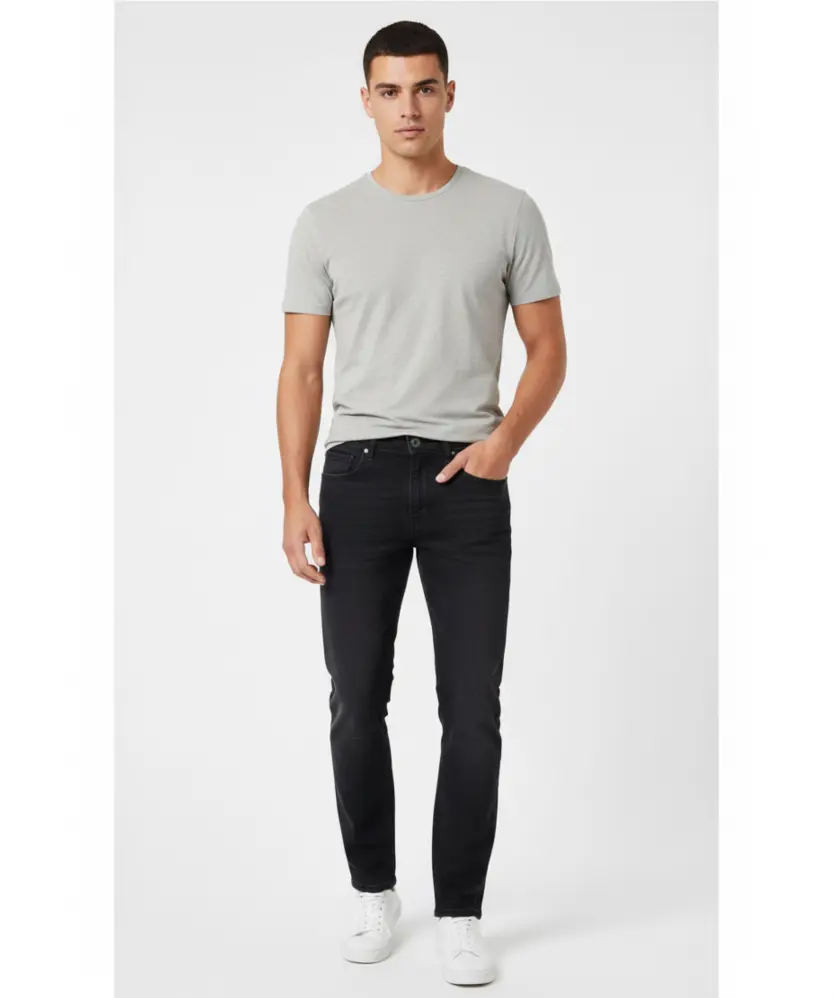 Basic jeans lengte maat 32 voor Heren, denim zwart