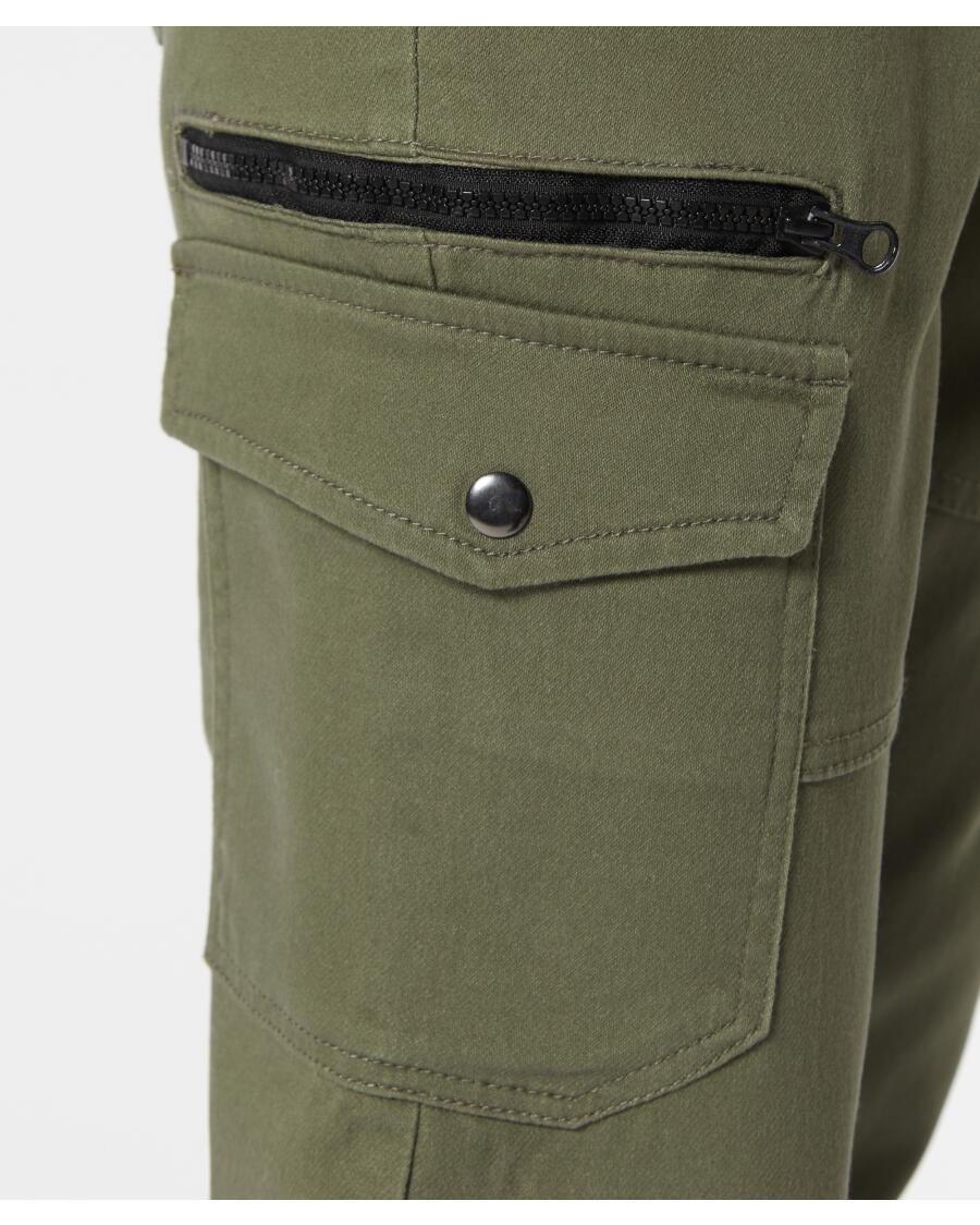 Spodnie cargo w kolorze khaki Identic, elastyczny pas