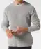 Sweter z dzianiny o warstwowym wyglądzie jasnoszary