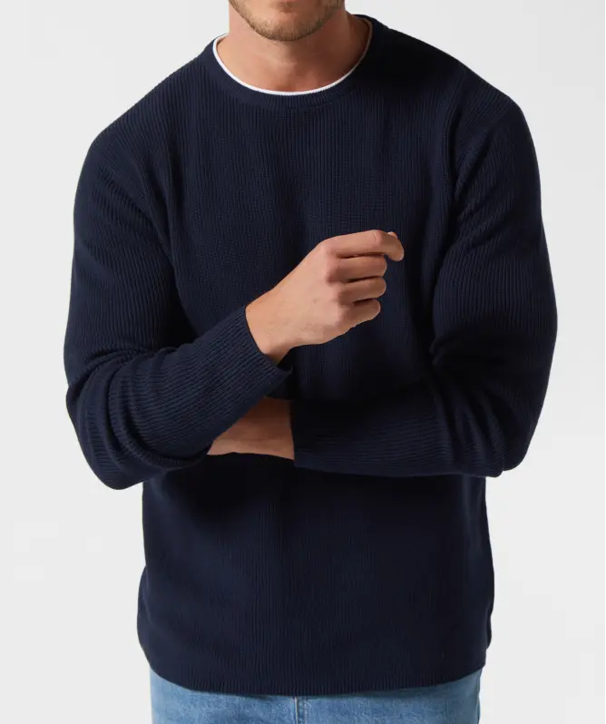 Strickpullover in Doppellagenoptik