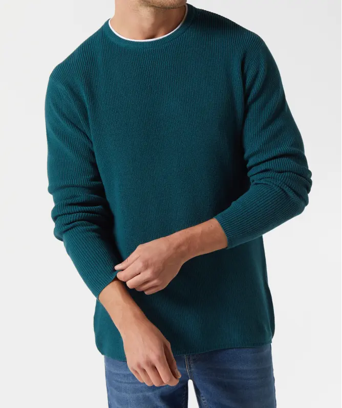 Strickpullover in Doppellagenoptik