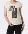 T-Shirt mit schimmernden Details hellbraun