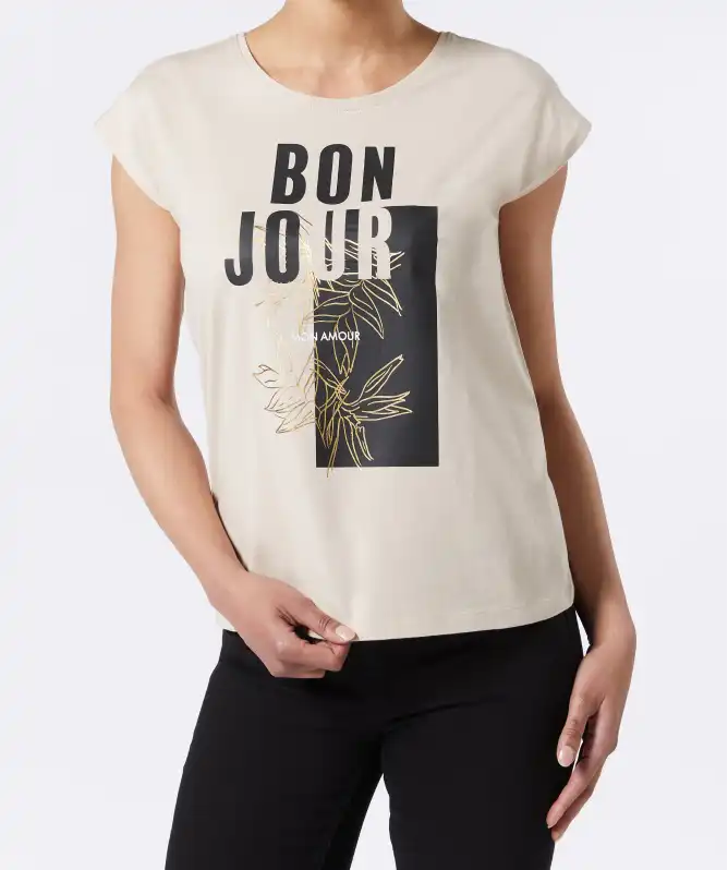 T-Shirt mit schimmernden Details