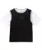 Sportshirt in dubbellaagse look zwart
