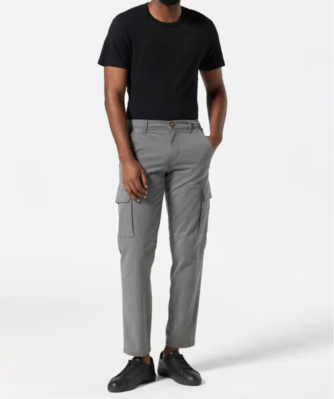 Graue Cargo-Jeans
