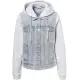 Jeansjacke mit Ärmeln aus Sweatstoff