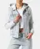 Jeansjacke mit Ärmeln aus Sweatstoff jeansblau hell