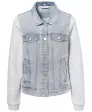 Jeansjacke mit Ärmeln aus Sweatstoff