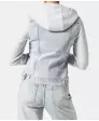 Jeansjacke mit Ärmeln aus Sweatstoff