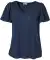 T-shirt met mouwen met ruches donkerblauw