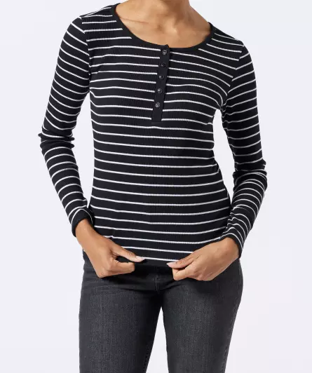 Gestreiftes Langarmshirt