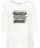 Shirt mit 3/4-Arm weiß/schwarz