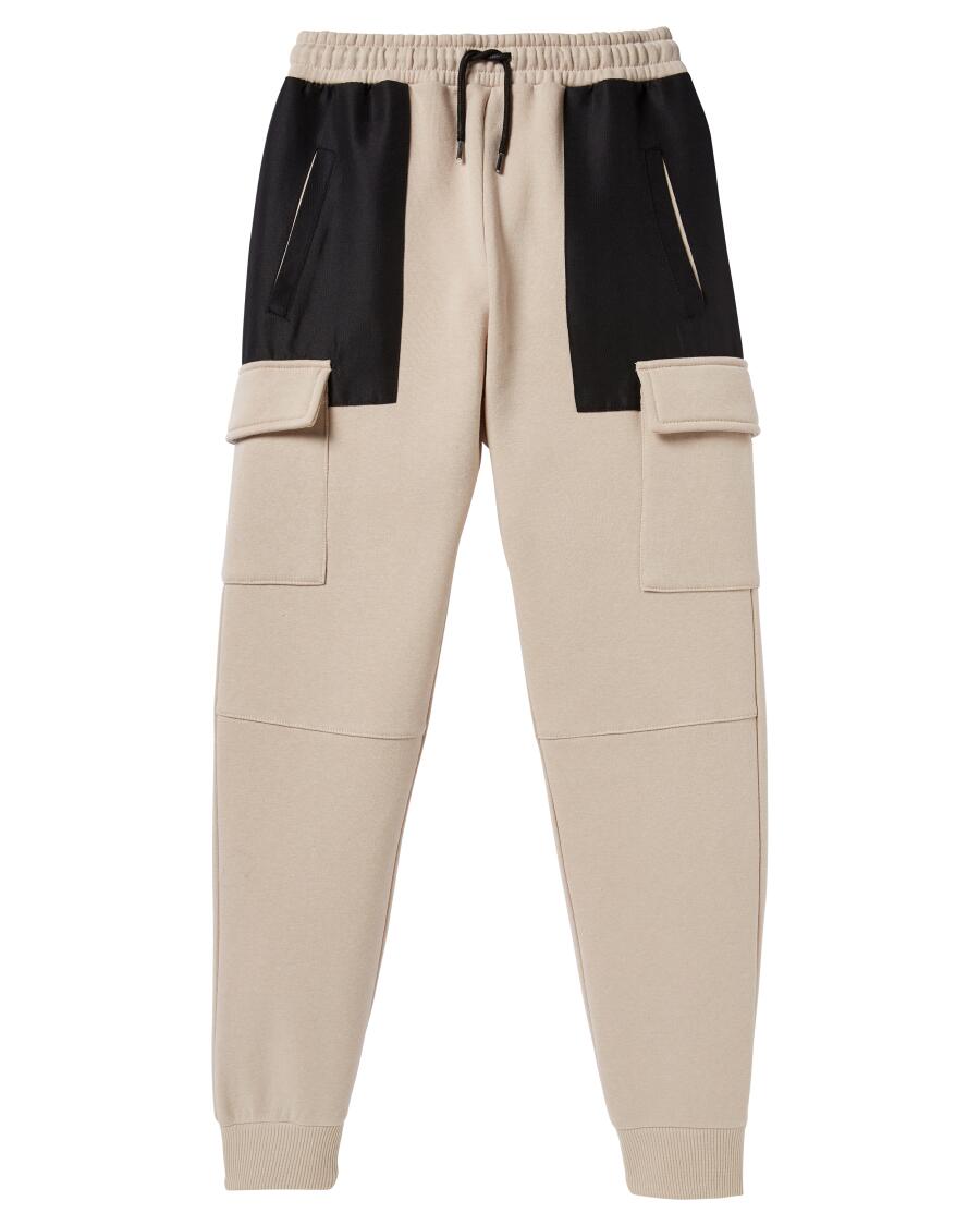 Jogginghose mit Cargotaschen Beige