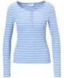 Langarmshirt mit Knopfleiste