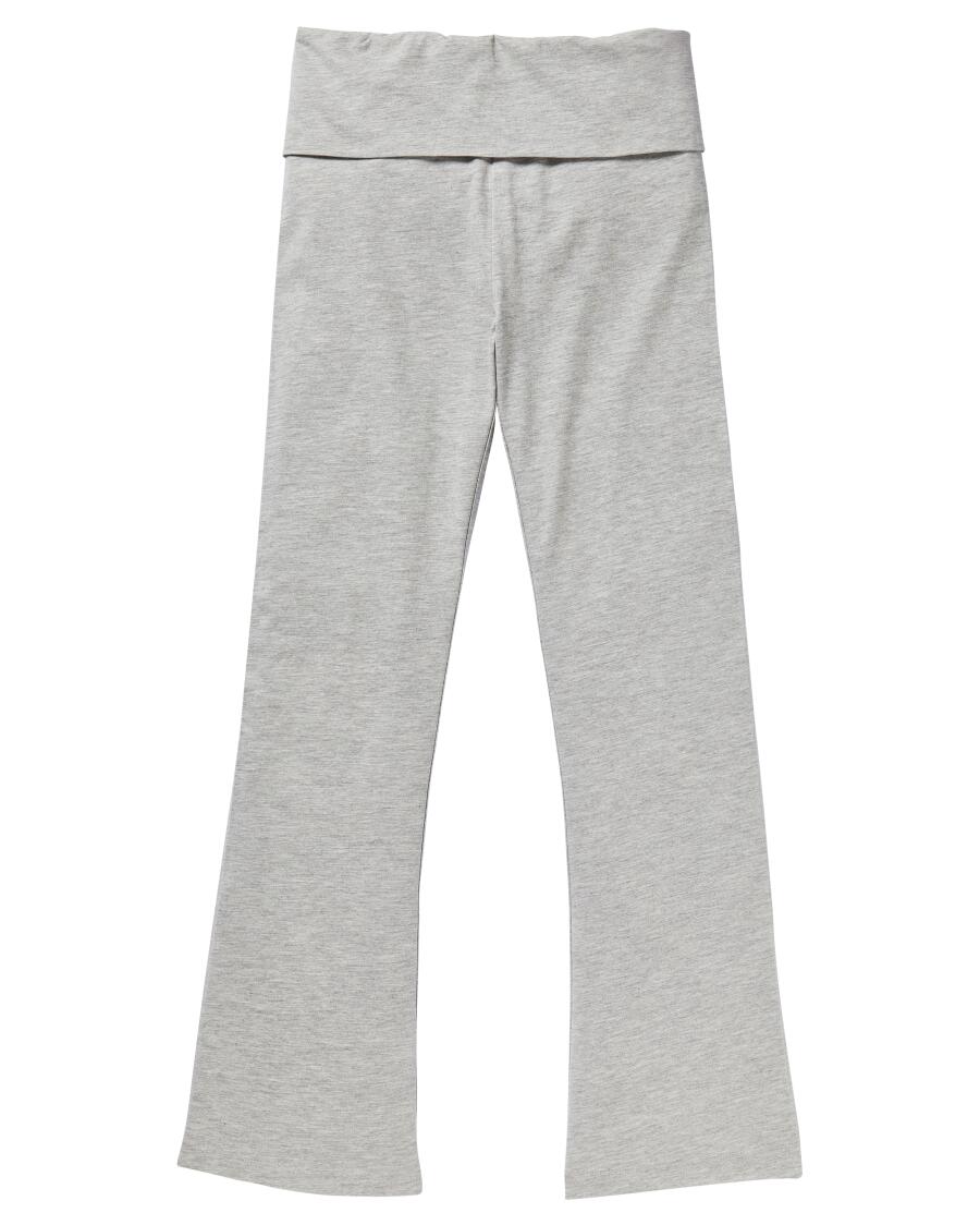 Leggings mit Schlag hellgrau melange