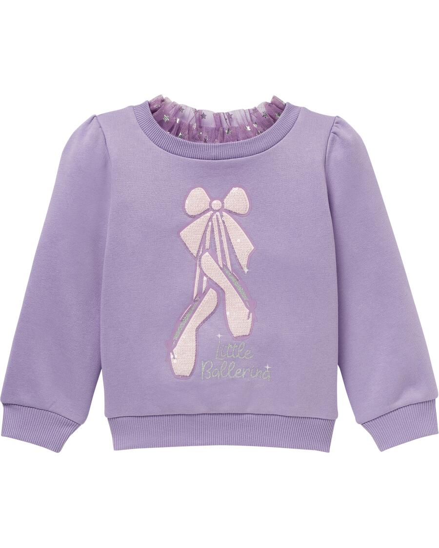 Sweatshirt mit Pailletten flieder