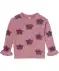 Strickpullover mit Blumen rosa