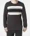 Sweter z cienkiej dzianiny ciemnoszary w paski