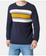 donkerblauw gestreept