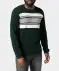 Sweter z cienkiej dzianiny ciemnozielony w paski