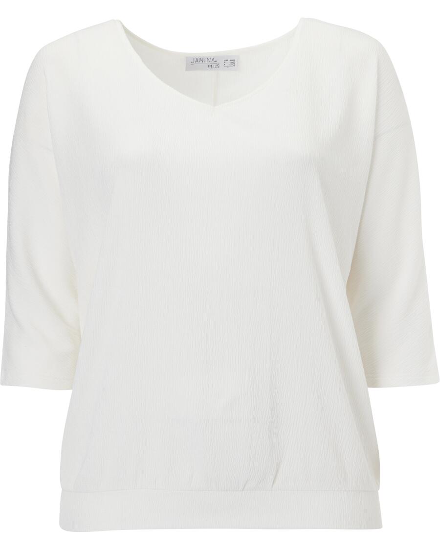 Shirt in Crinkle-Optik offwhite