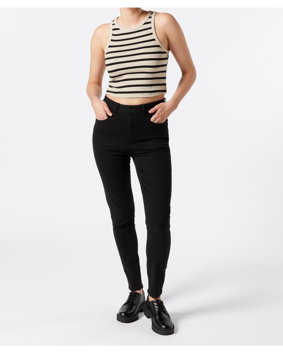 Jeans High-waist schwarz
