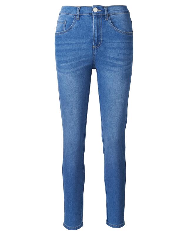 Jean à effets délavés femme, bleu jean (KiK Jeans mit Waschungseffekten (jeansblau)) — KiK, produit allemand authentique au Maroc