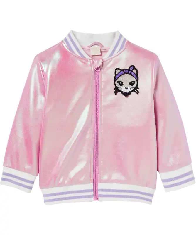 Błyszcząca kurtka uniwersytecka