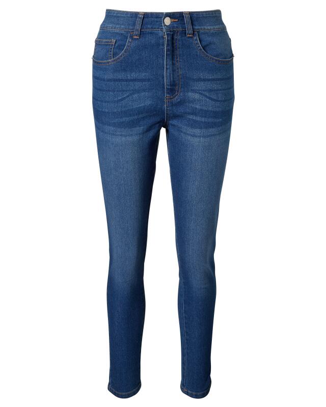 Jean taille haute femme, jean foncé (KiK Jeans High-waist (jeansblau dunkel)) — KiK, produit allemand authentique au Maroc