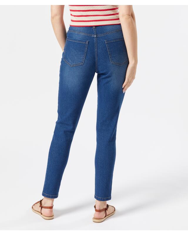 Jean taille haute femme, jean foncé (KiK Jeans High-waist (jeansblau dunkel)) — KiK, produit allemand authentique au Maroc