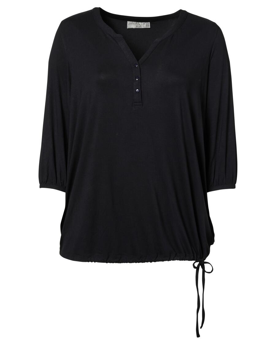Shirt mit Schnürung schwarz