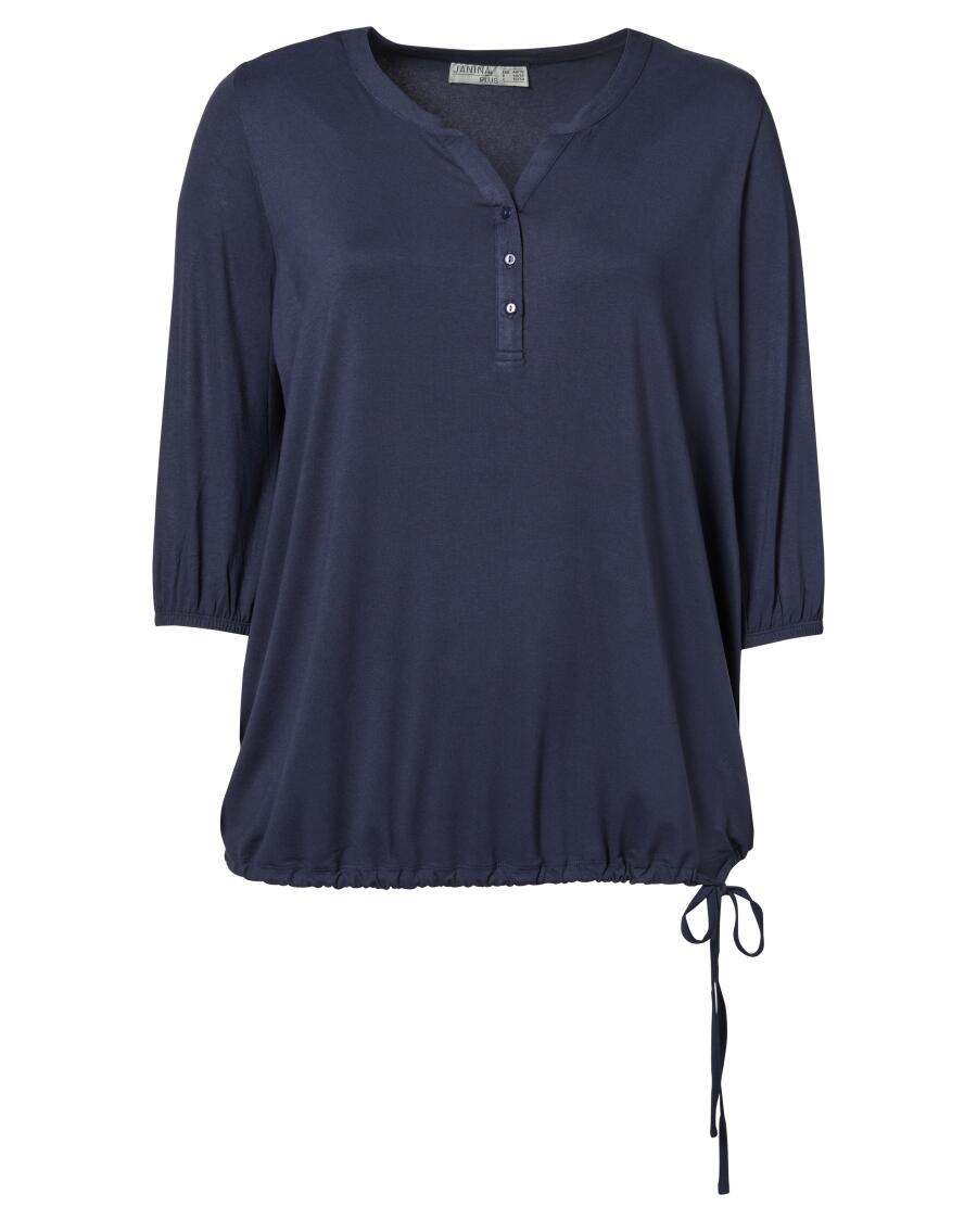 Blouse met touwtje donkerblauw