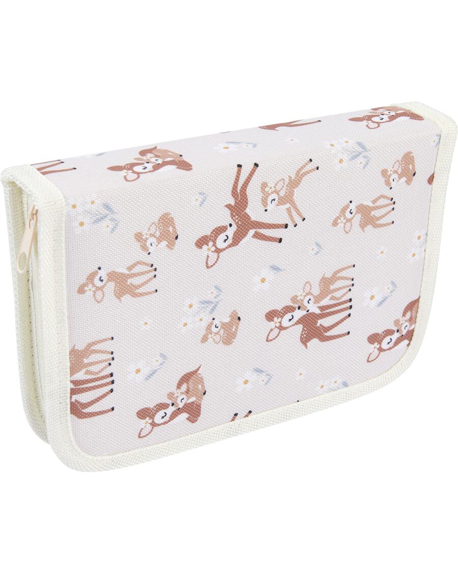 Etui met uitklapbare vakken beige