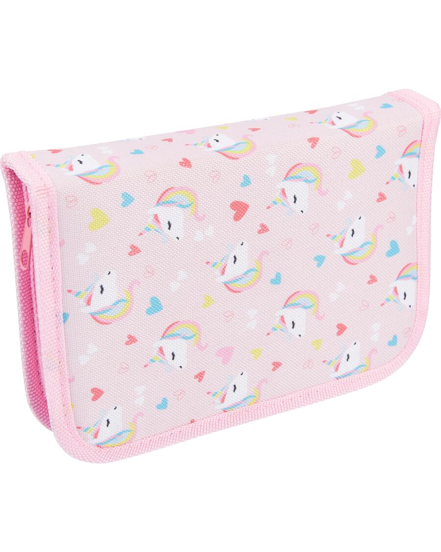 Etui met uitklapbare vakken roze