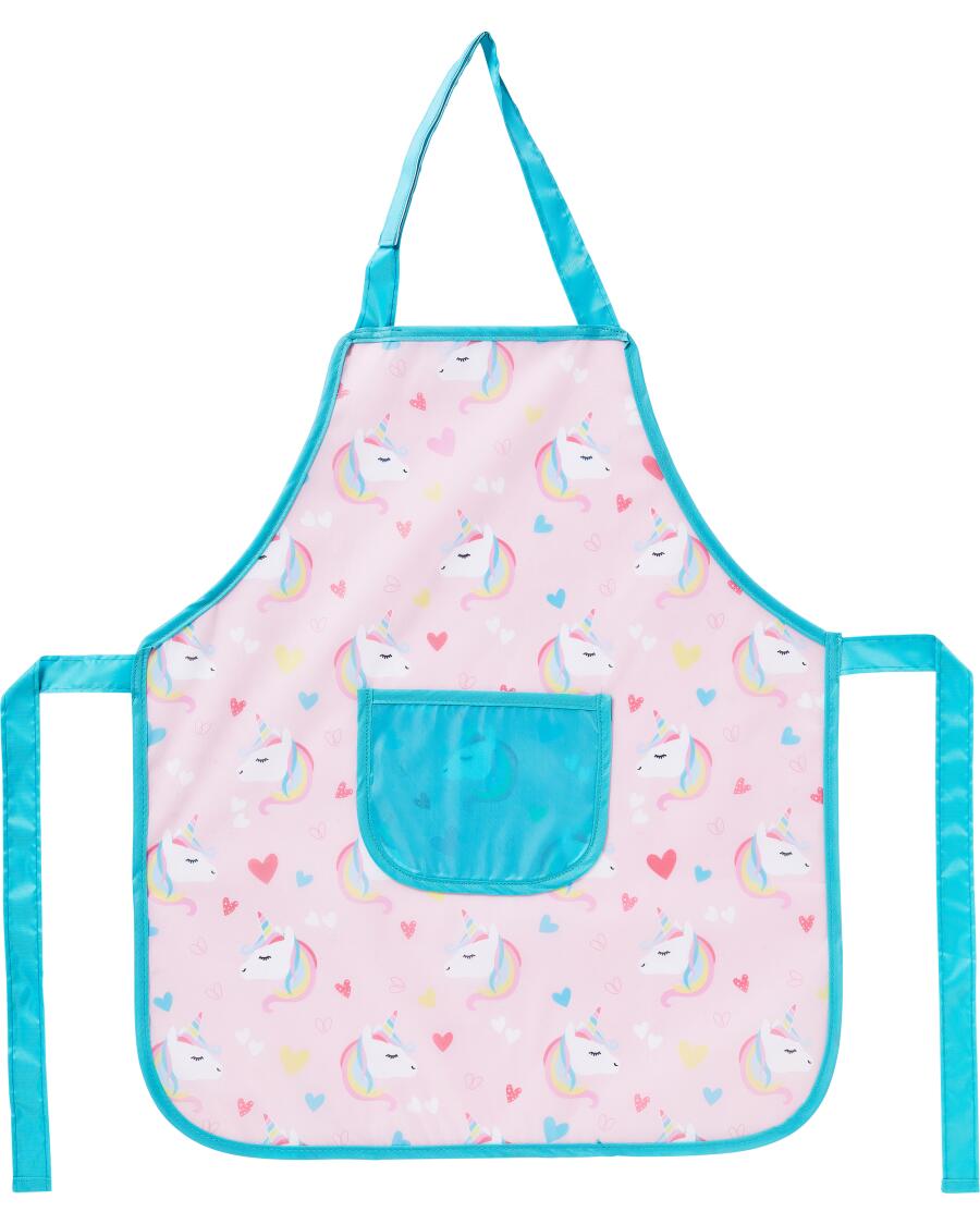 Kinder-Malschürze mit Tasche rosa