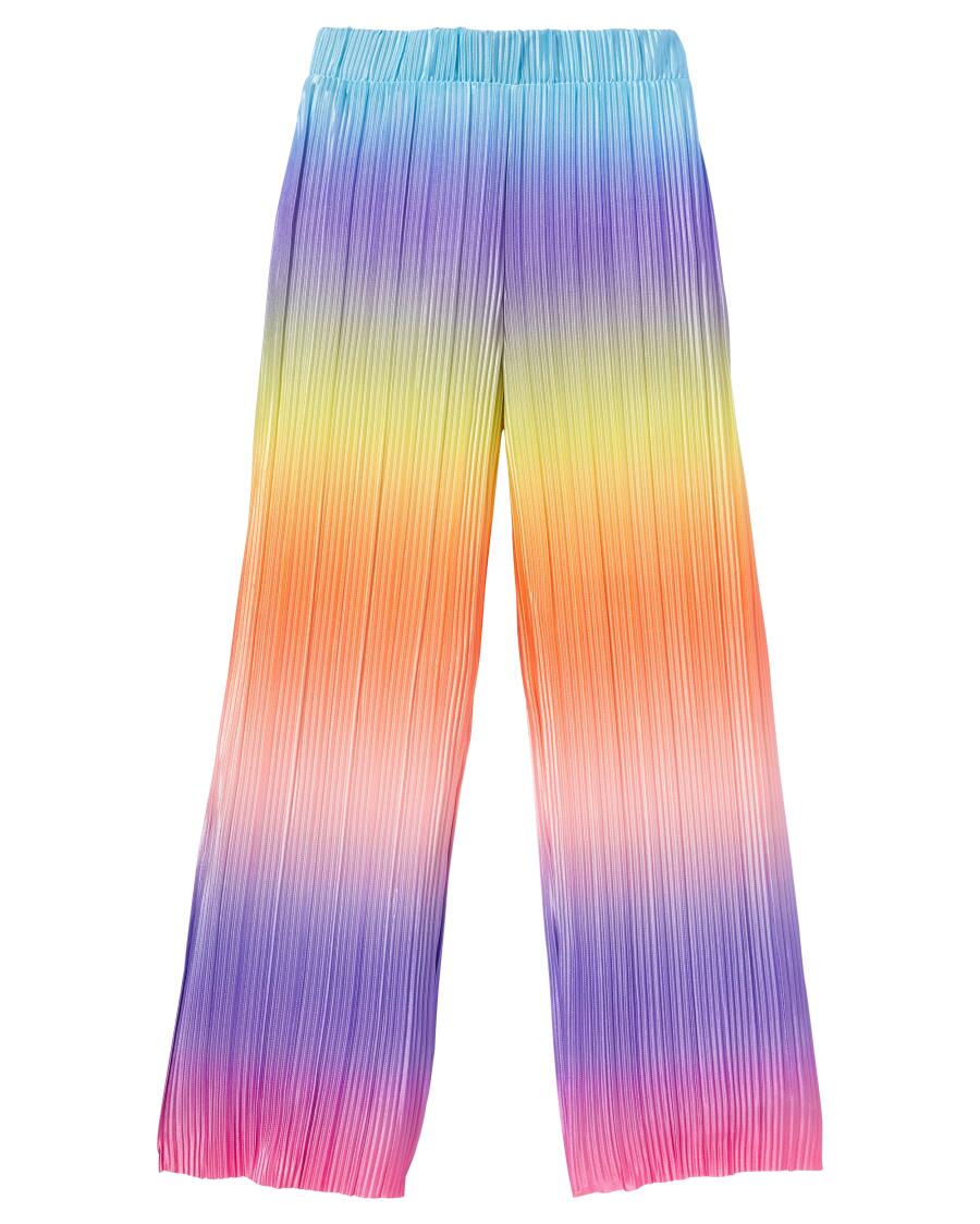 Plisseehose mit Farbverlauf regenbogenfarben