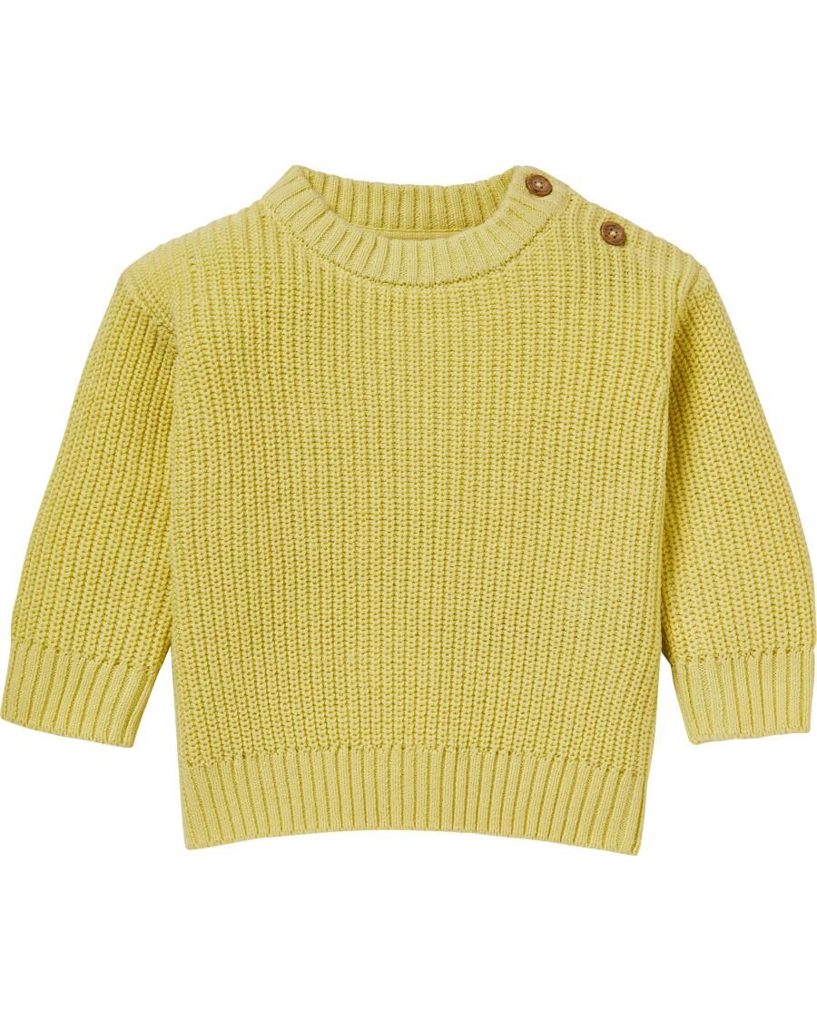 Sweter z dzianiny jasnozielony