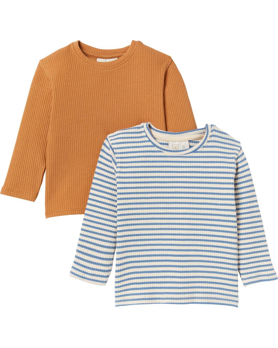 Shirts met lange mouwen bruin