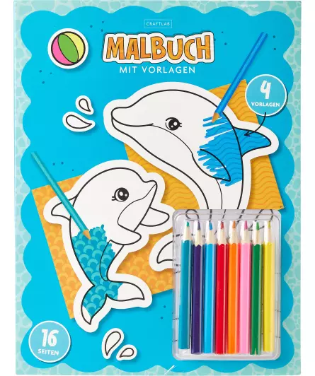 Malbuch mit Vorlagen für die Durchreibetechnik