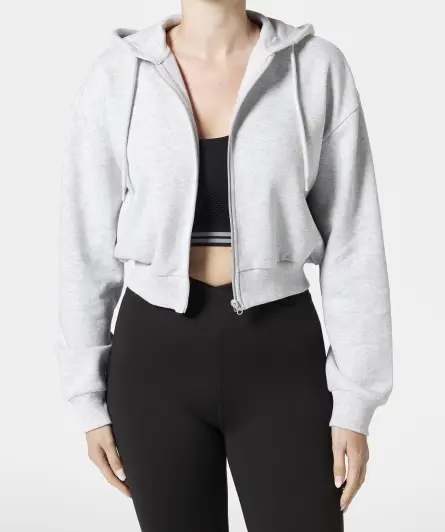 Sport-Sweatjacke cropped