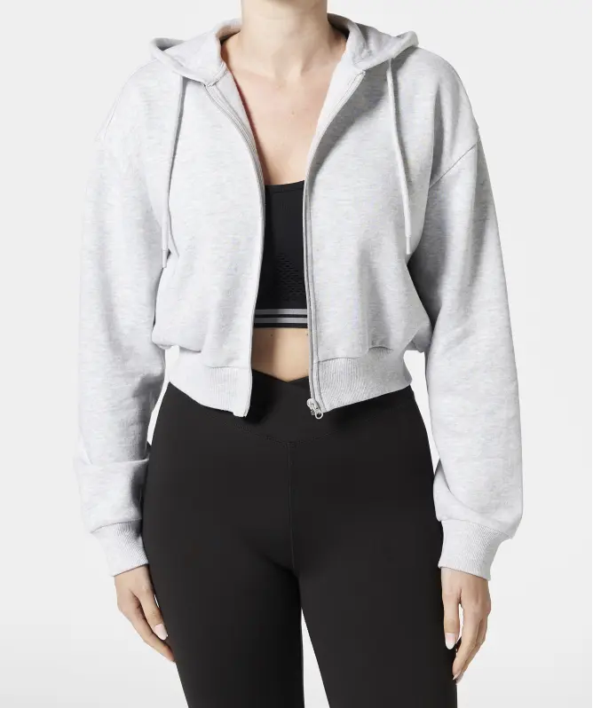 Sport-Sweatjacke cropped