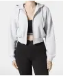 Sport-Sweatjacke cropped