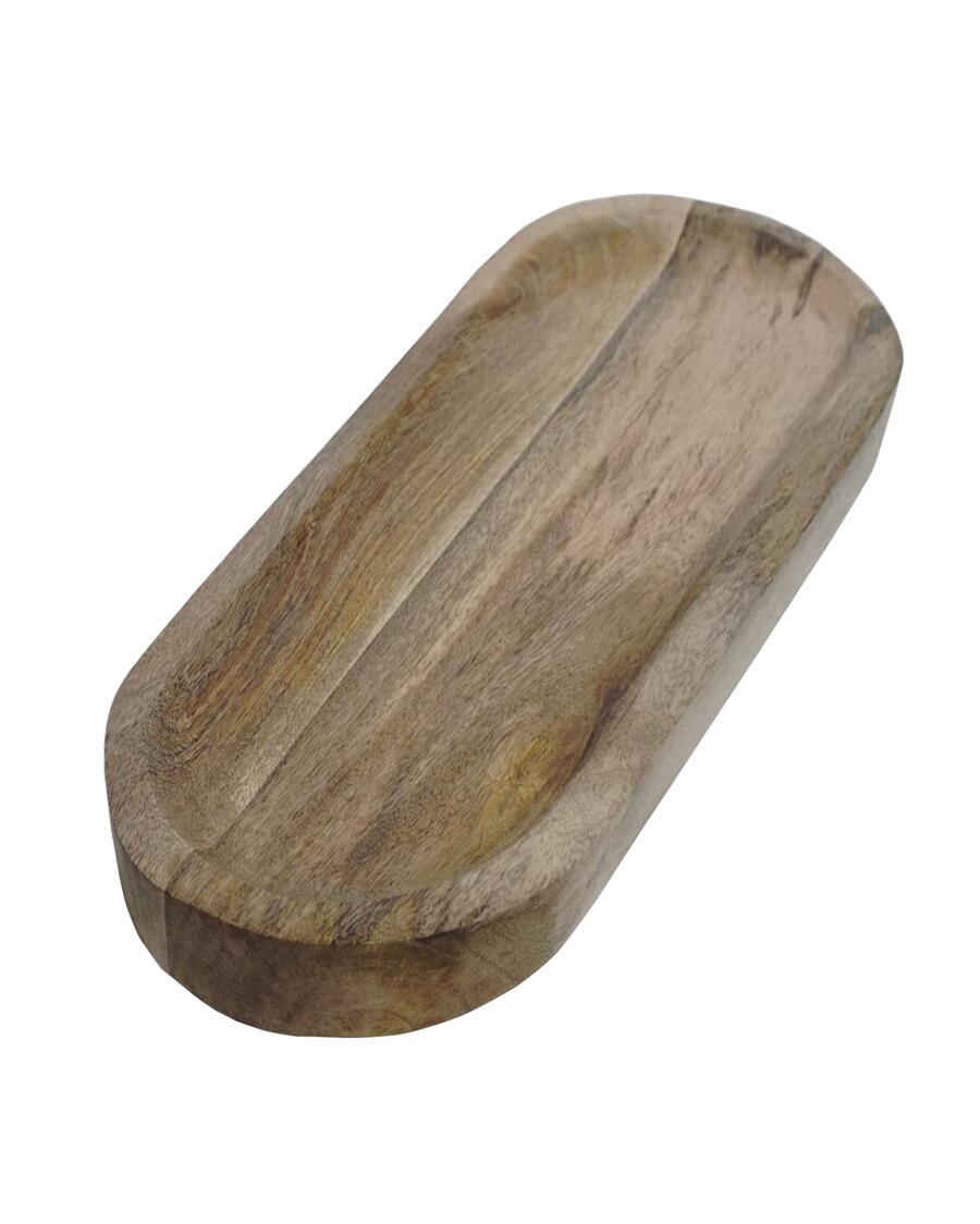 Dekotablett aus Holz naturfarben